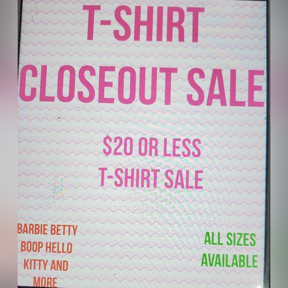 Join‎ the Tshirt closet closeout show $20 or less!
